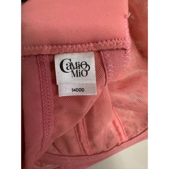 CAMIO‎ MIO Pale Punch All Over Lace Underwire Bra, US 34DDD - Picture 5 of 8